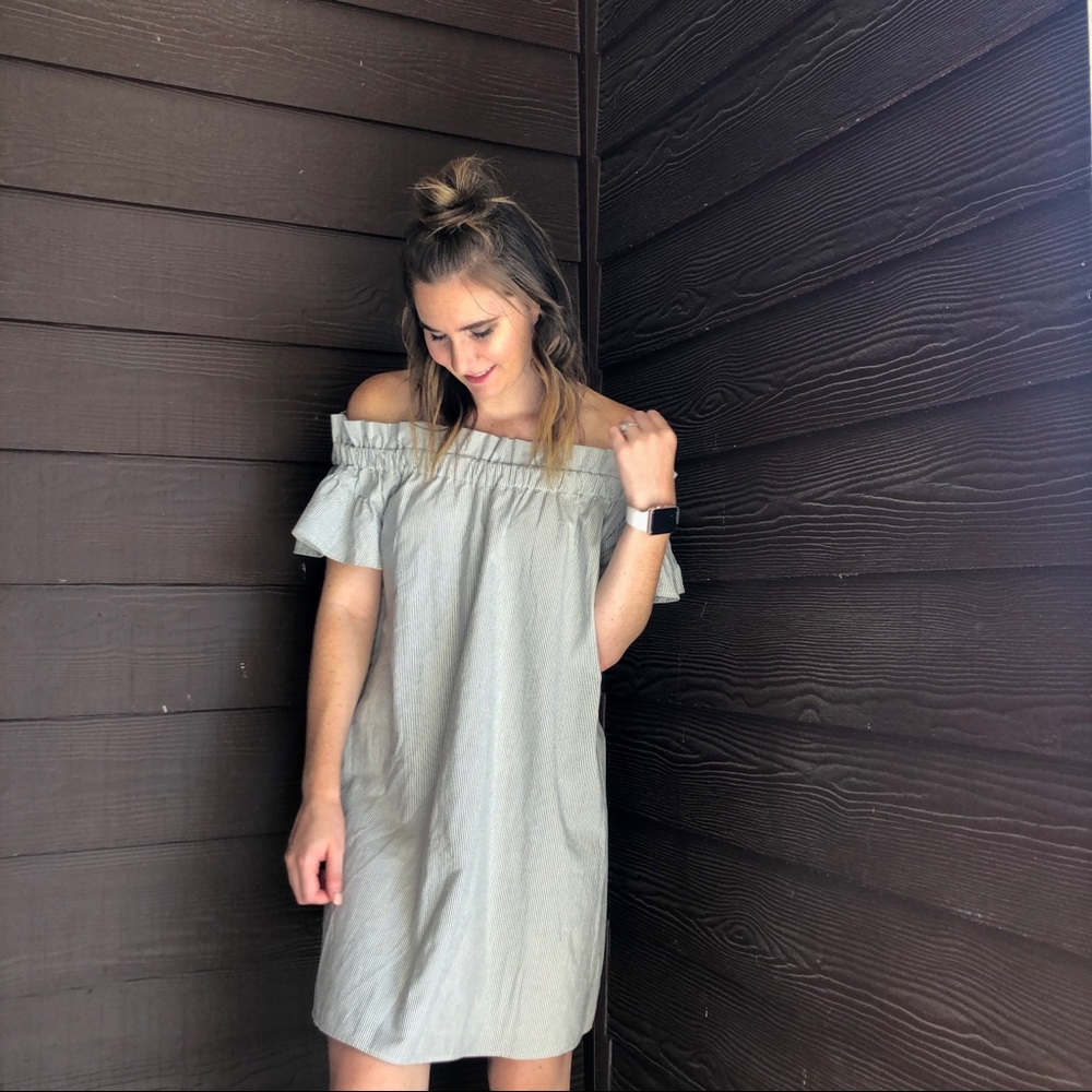 Ruffled Off The Shoulder Dress